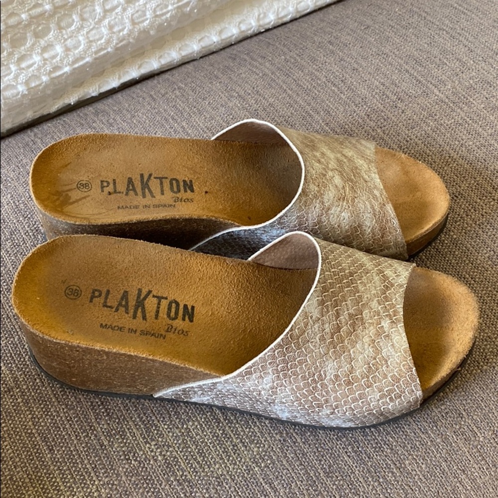 Plankton Snakeskin sandals - barely worn